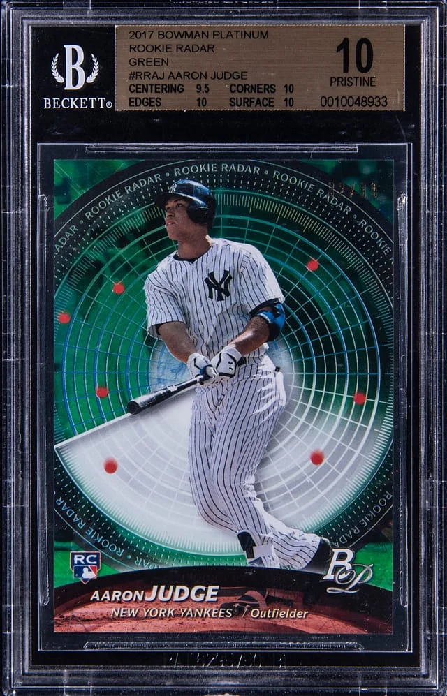 2017 Bowman Platinum Aaron Judge Radar Green #RRAJ card image
