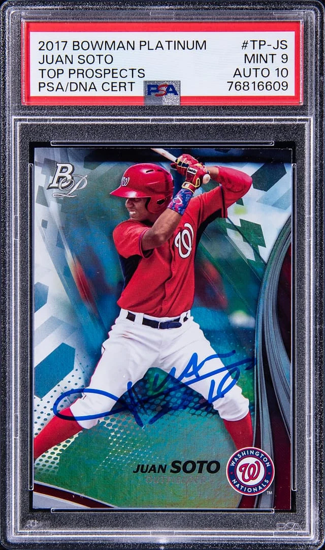 2017 Bowman Platinum Juan Soto Top Prospects #TP-JS card image