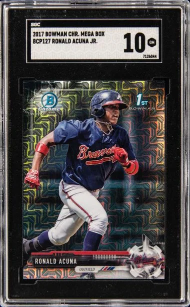 2017 Bowman Ronald Acuna Mega Box Chrome Prospects #BCP127 card image