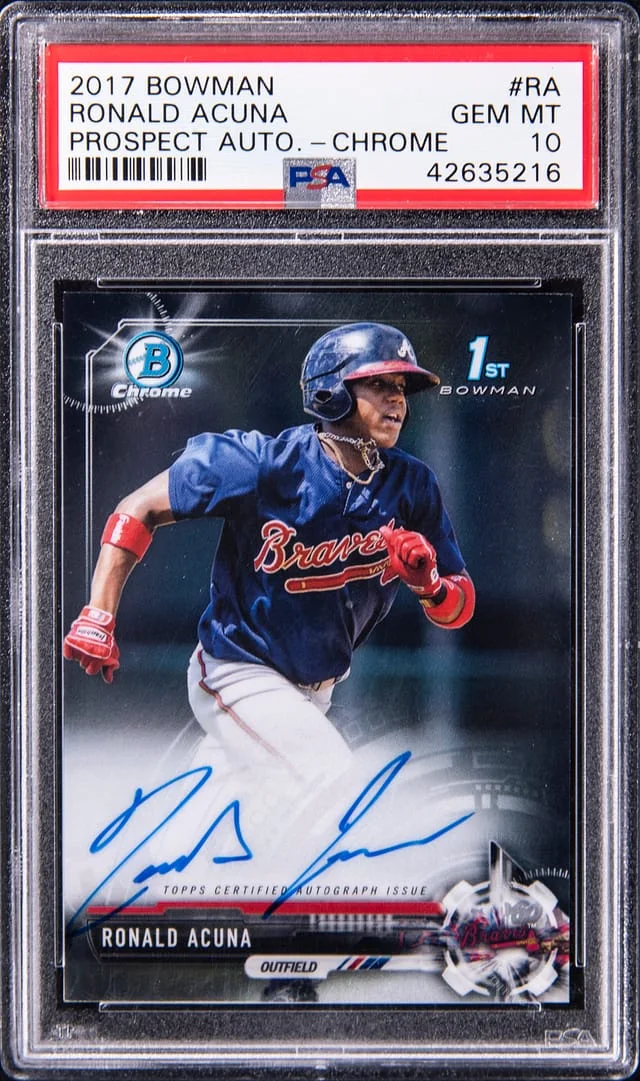 2017 Bowman Ronald Acuna Jr. Prospect Autograph #RA card image