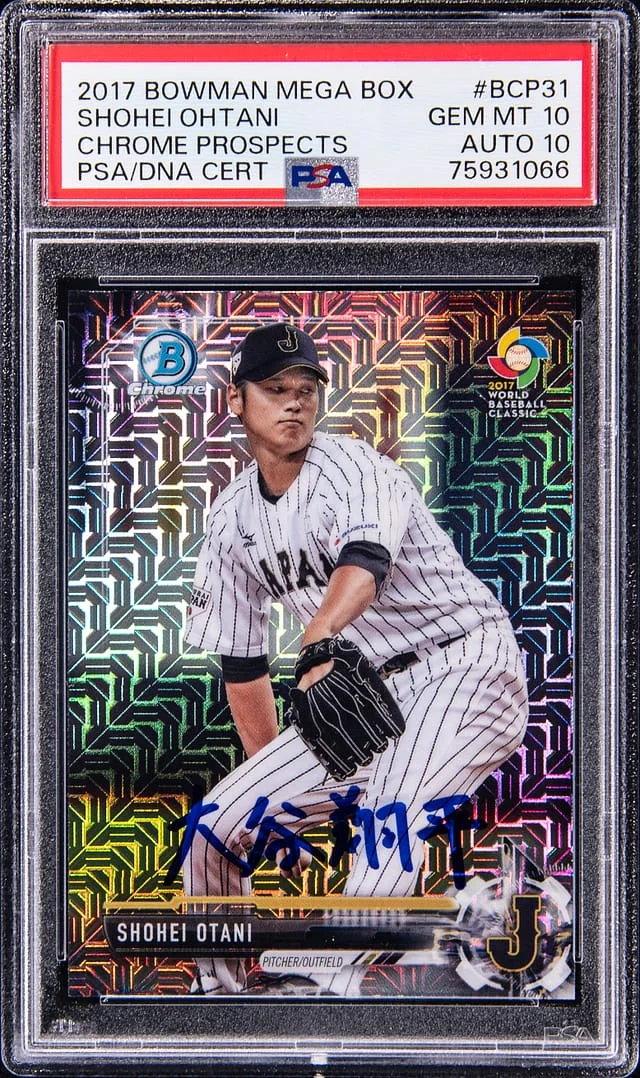 2017 Bowman Shohei Ohtani Kanji Mega Box Chrome Prospects #BCP-31 card image