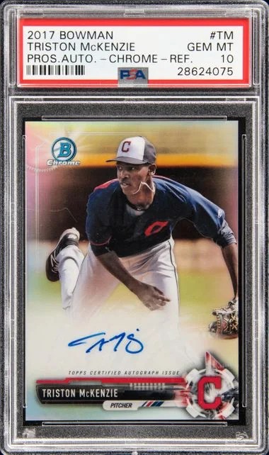 2017 Bowman Triston McKenzie Prospect Autographs Chrome Refractor #CPA-TM card image