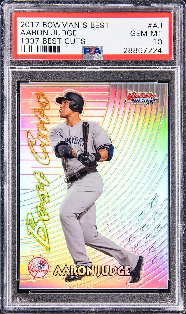 2017 Bowman's Best Aaron Judge 1997 Best Cuts #97BC-AJ card image