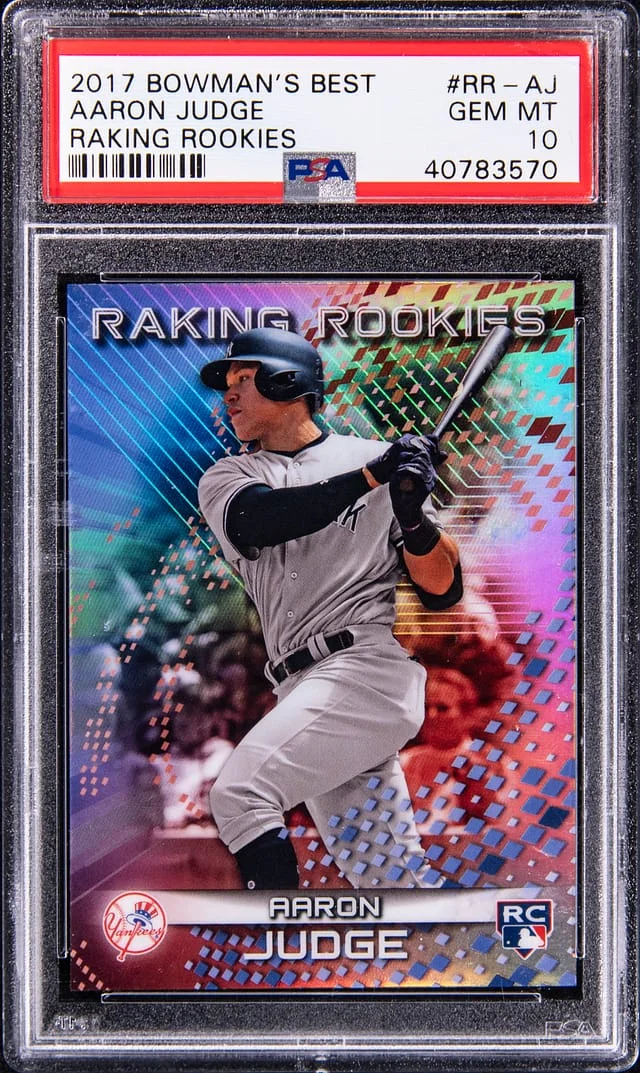 2017 Bowman's Best Aaron Judge Raking Rookies #RR-AJ card image