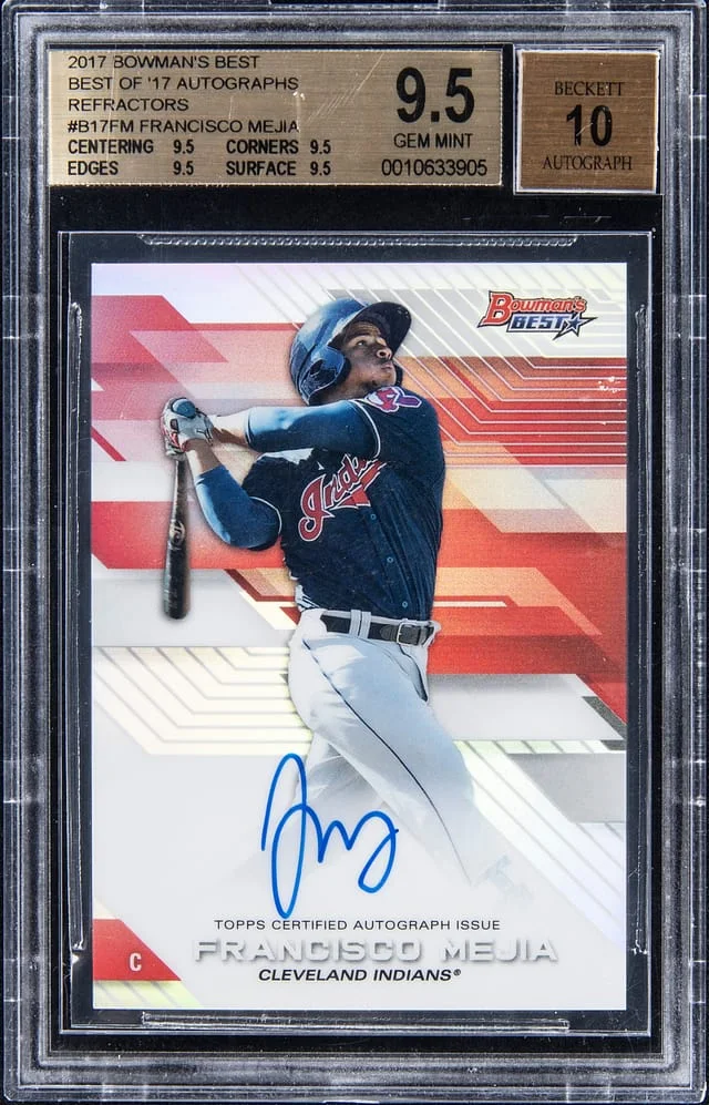 2017 Bowman's Best Francisco Mejia Best of '17 Autographs - Refractors #B17FM card image