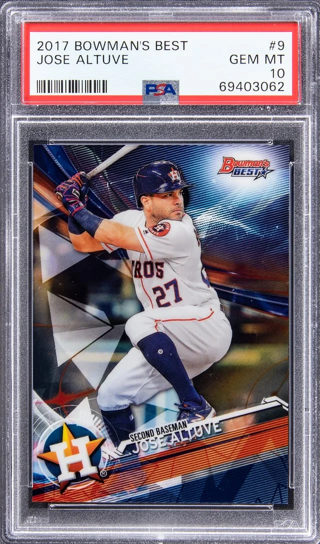2017 Bowman's Best Jose Altuve #9 card image