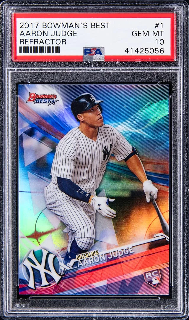 2017 Bowman/s Best Refractor Aaron Judge #1 card image