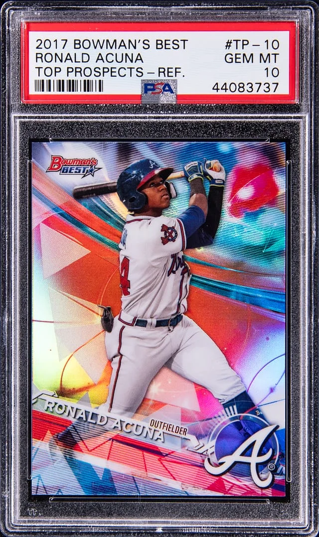 2017 Bowman's Best Ronald Acuna Jr. Top Prospects Refractors #TP-10 card image