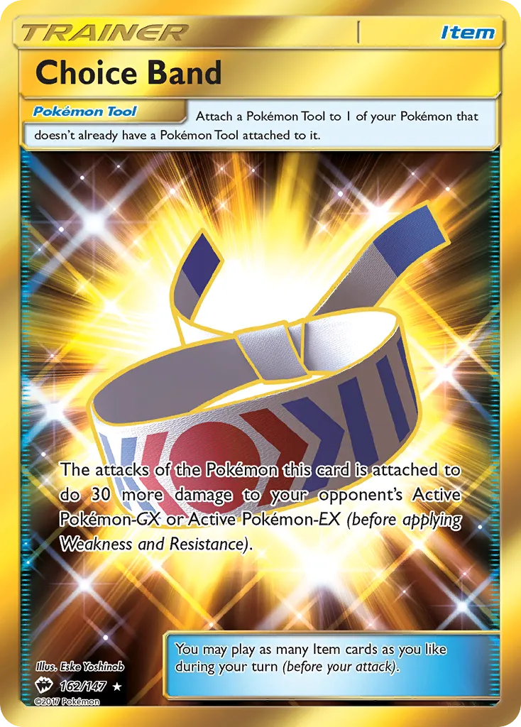 2017 Burning Shadows Choice Band #162/147 Rare Secret card image