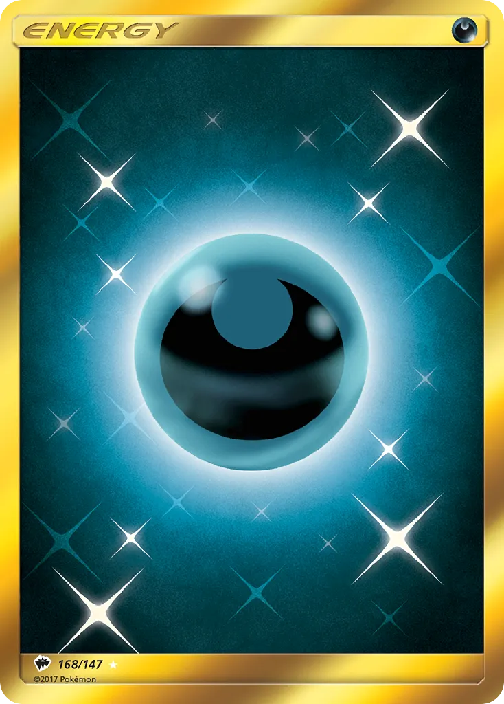 2017 Burning Shadows Darkness Energy #168/147 Rare Secret card image