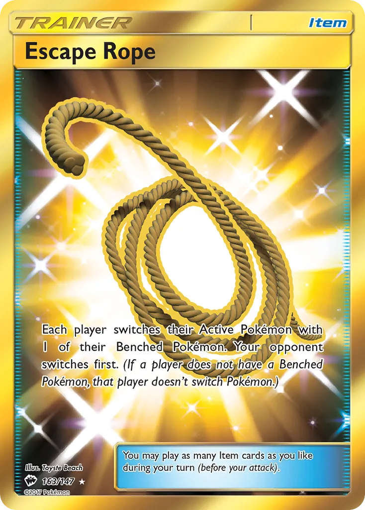 2017 Burning Shadows Escape Rope #114/147 Uncommon card image