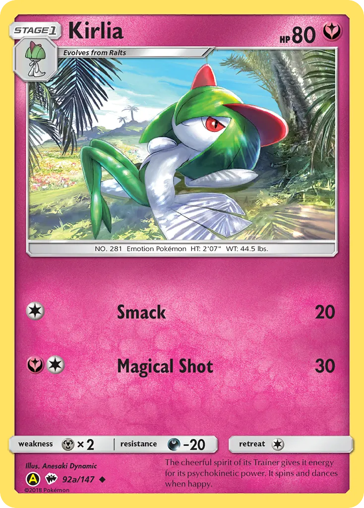 2017 Burning Shadows Kirlia Uncommon #092/147 Uncommon card image
