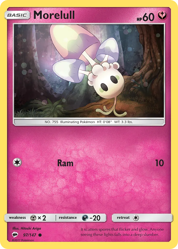 2017 Burning Shadows Morelull Common #097/147 Common card image