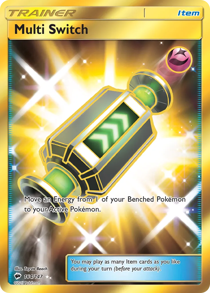 2017 Burning Shadows Multi Switch Rare Secret #164/147 Rare Secret card image