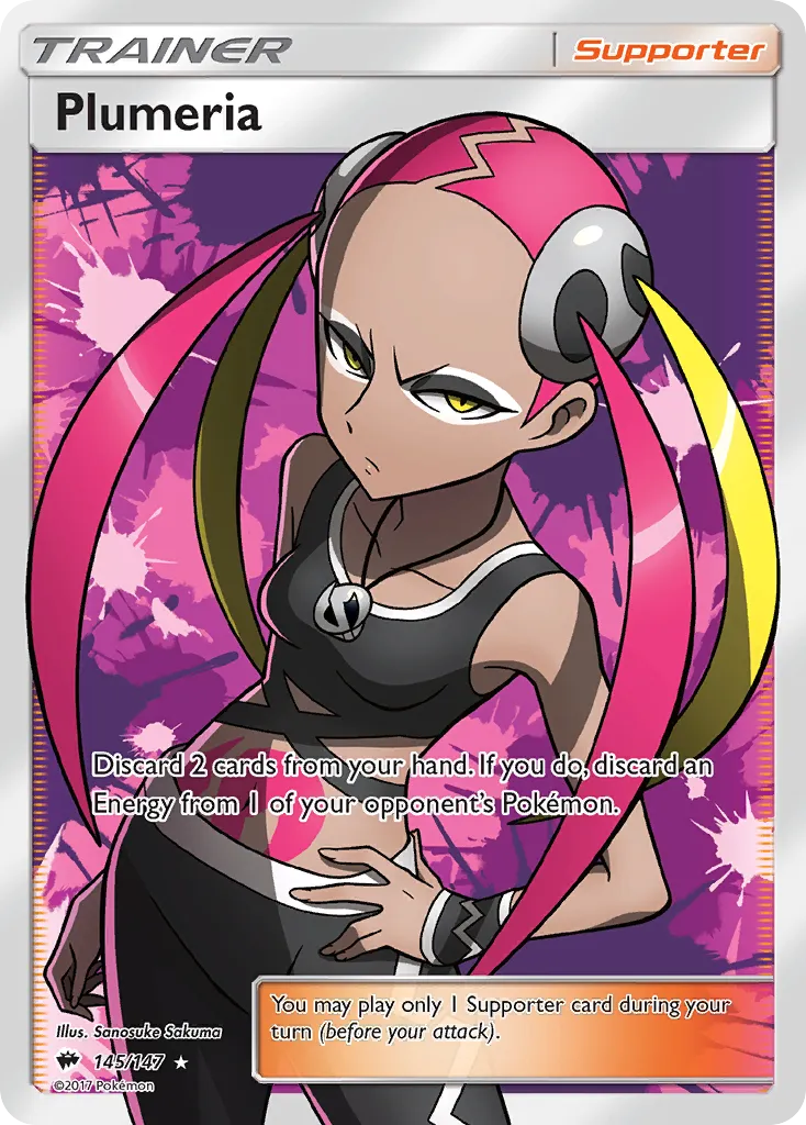 2017 Burning Shadows Plumeria Uncommon #120/147 Uncommon card image
