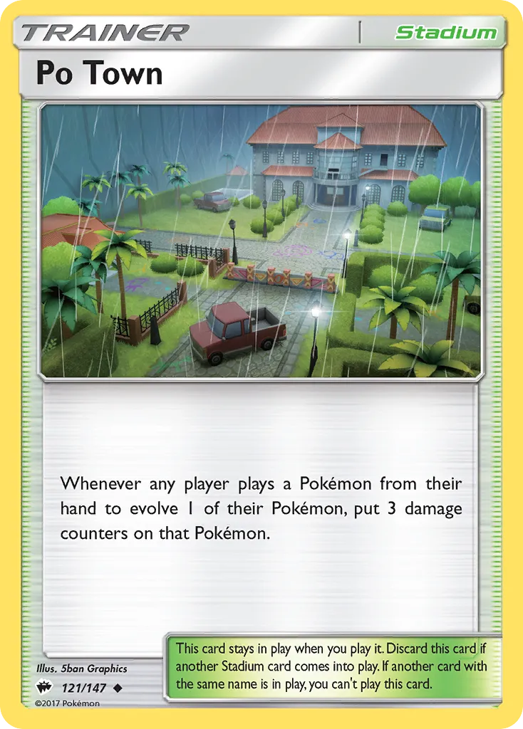 2017 Burning Shadows Po Town Uncommon #121/147 Uncommon card image