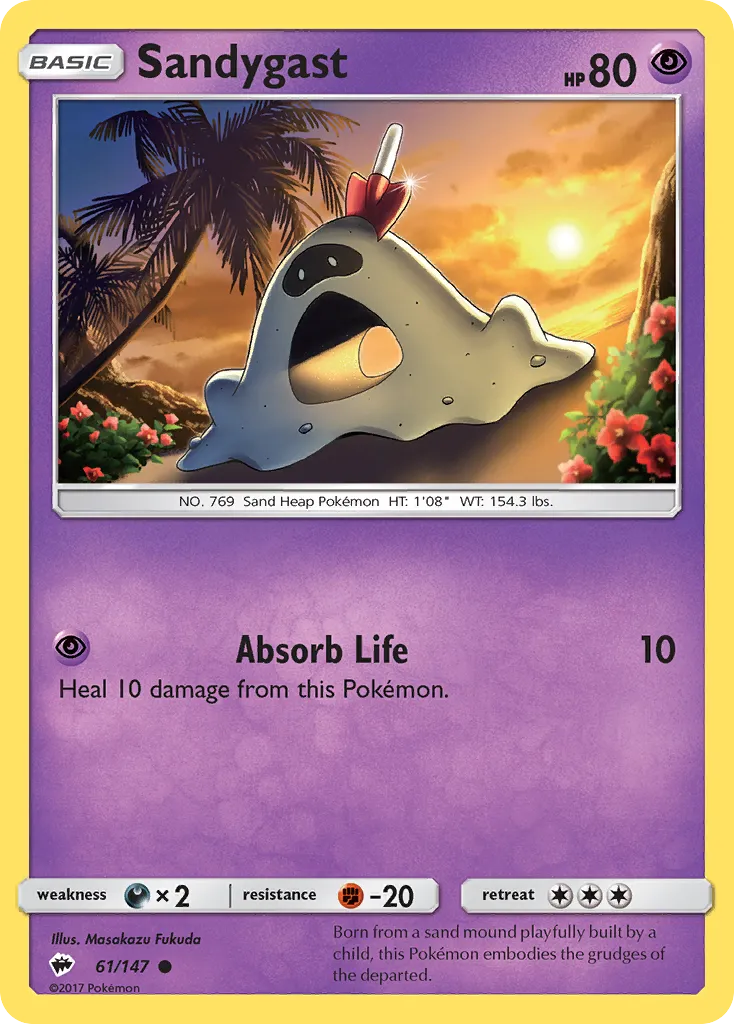 2017 Burning Shadows Sandygast Common #061/147 Common card image