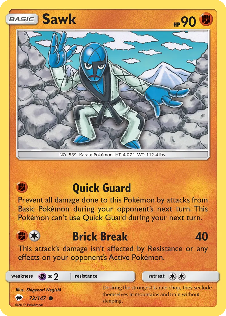 2017 Burning Shadows Sawk Common #072/147 Common card image