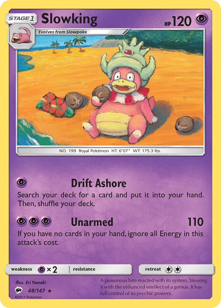 2017 Burning Shadows Slowking Rare #048/147 Rare card image