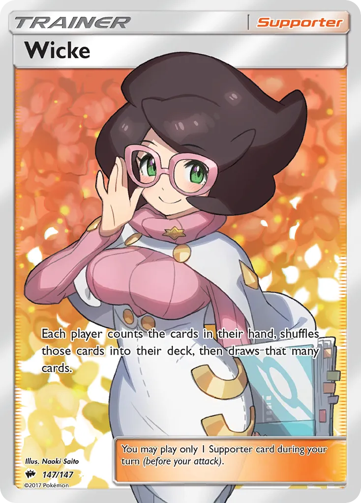 2017 Burning Shadows Wicke #147/147 Rare Ultra card image