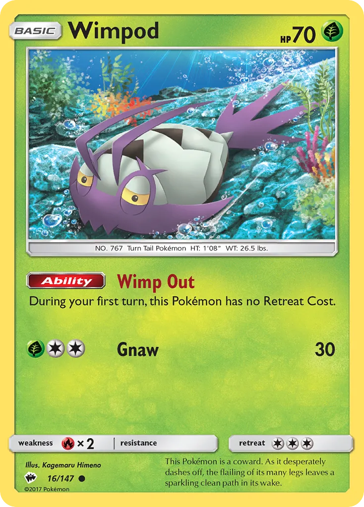 2017 Burning Shadows Wimpod Common #016/147 Common card image