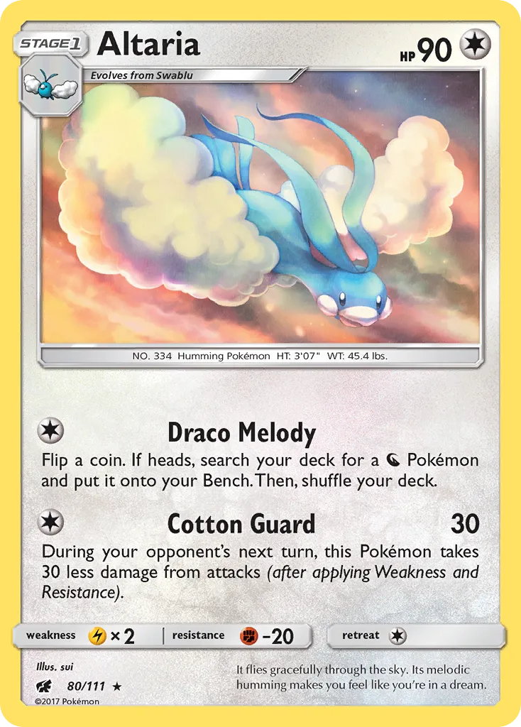 2017 Crimson Invasion Altaria #080/111 Rare card image