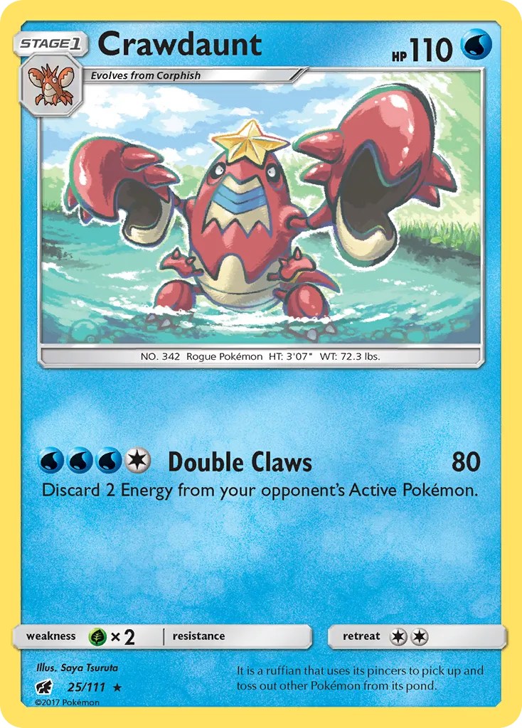 2017 Crimson Invasion Crawdaunt Rare #025/111 Rare card image
