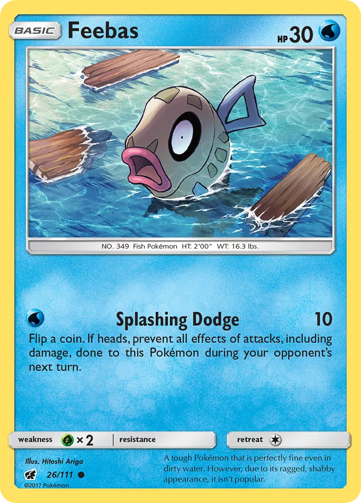 2017 Crimson Invasion Feebas Common #026/111 Common card image