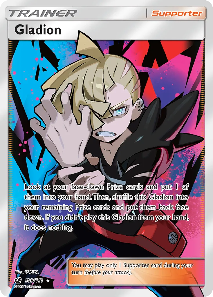 2017 Crimson Invasion Gladion #095/111 Uncommon card image