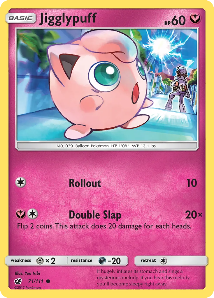 2017 Crimson Invasion Jigglypuff Common #071/111 Common card image