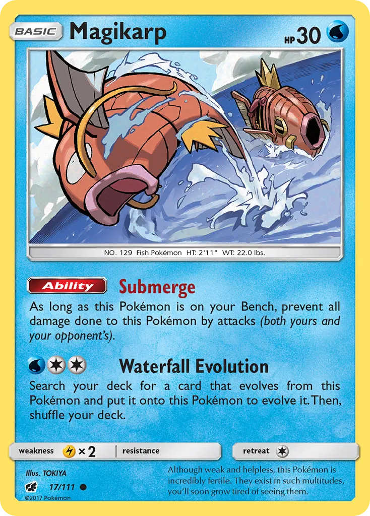 2017 Crimson Invasion Magikarp Common #017/111 Common card image