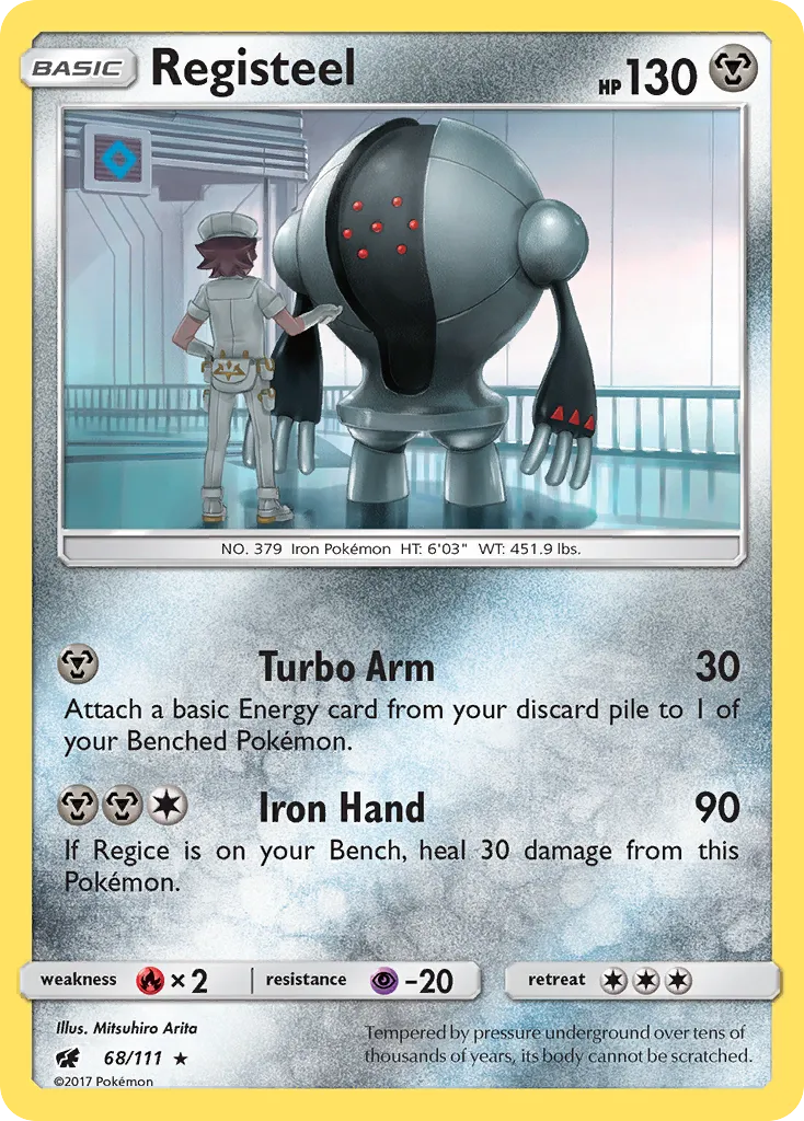 2017 Crimson Invasion Registeel #068/111 Rare card image