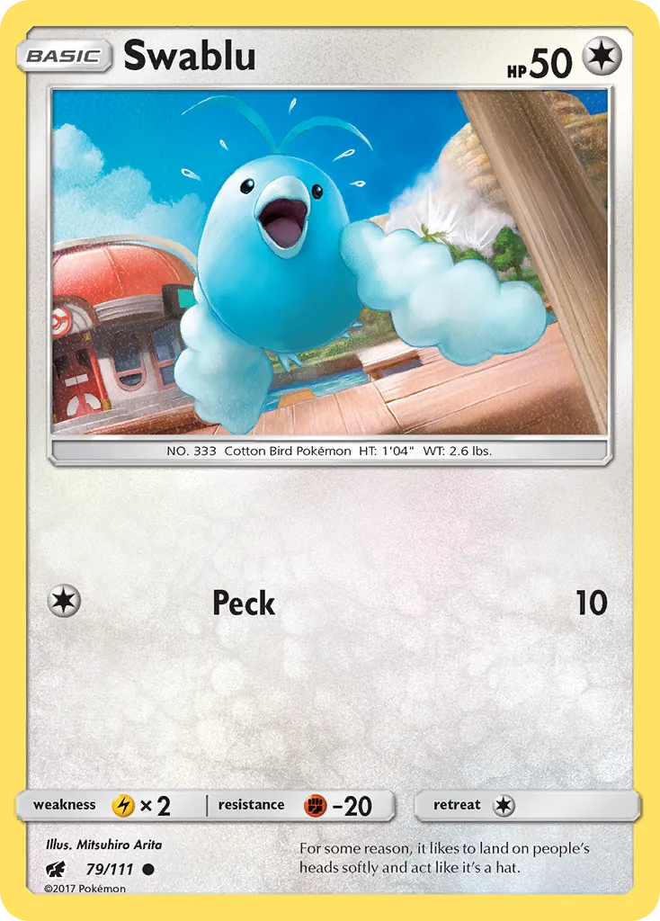 2017 Crimson Invasion Swablu Common #079/111 Common card image