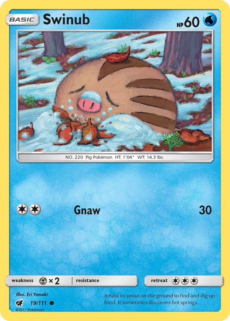 2017 Crimson Invasion Swinub Common #019/111 Common card image