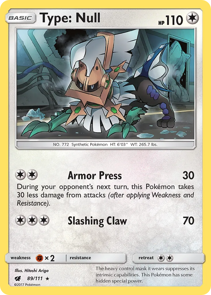 2017 Crimson Invasion Type: Null Rare Holo #089/111 Rare Holo card image