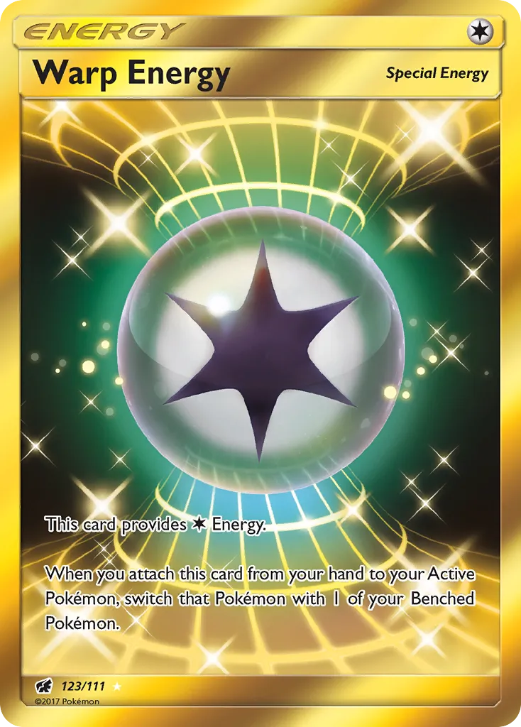2017 Crimson Invasion Warp Energy #123/111 Rare Secret card image