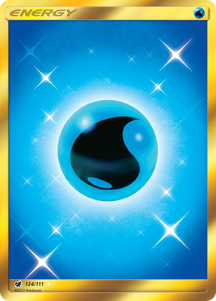 2017 Crimson Invasion Water Energy #124/111 Rare Secret card image