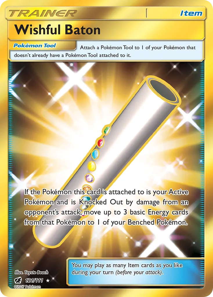 2017 Crimson Invasion Wishful Baton #121/111 Rare Secret card image