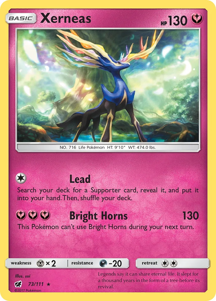 2017 Crimson Invasion Xerneas #073/111 Rare Holo card image