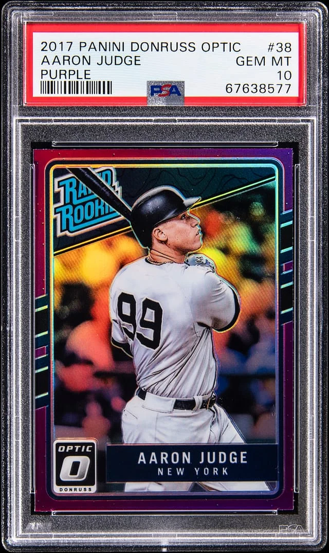 2017 Donruss Optic Aaron Judge Purple #38 card image