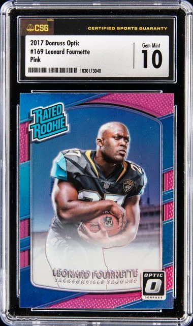 2017 Donruss Optic Leonard Fournette Pink #169 card image