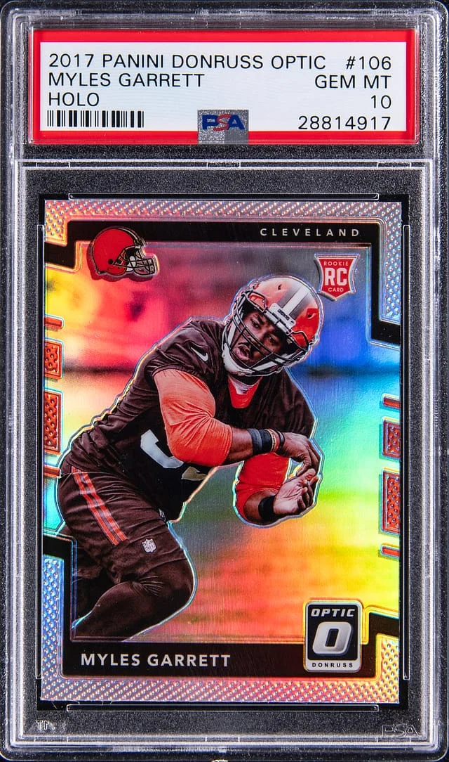 2017 Donruss Optic Myles Garrett Holo #106 card image