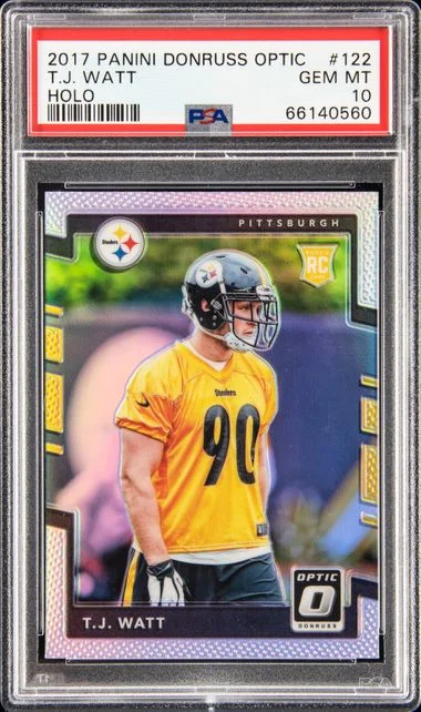 2017 Donruss Optic T.J. Watt Holo #122 card image