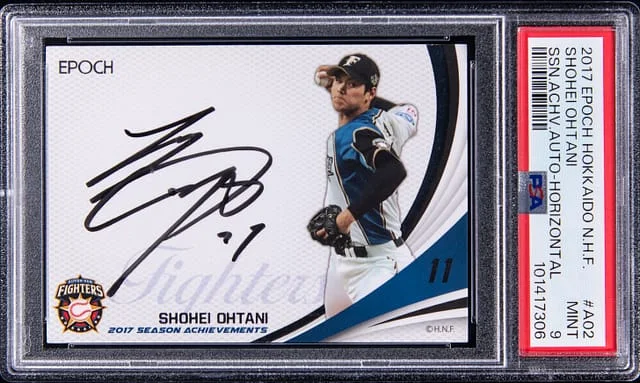 2017 Epoch Hokkaido Nippon Ham Fighters Season Achievements Autographs Horizontal Shohei Ohtani #AGA02 card image