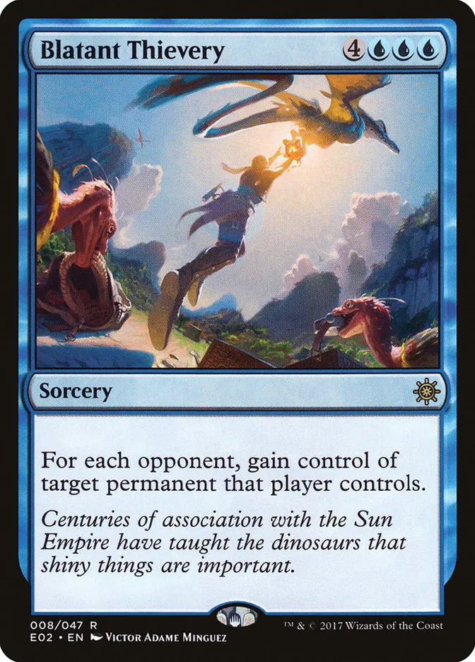 2017 Explorers of Ixalan Blatant Thievery rare #8 unlisted card image