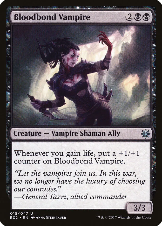 2017 Explorers of Ixalan Bloodbond Vampire uncommon #15 unlisted card image