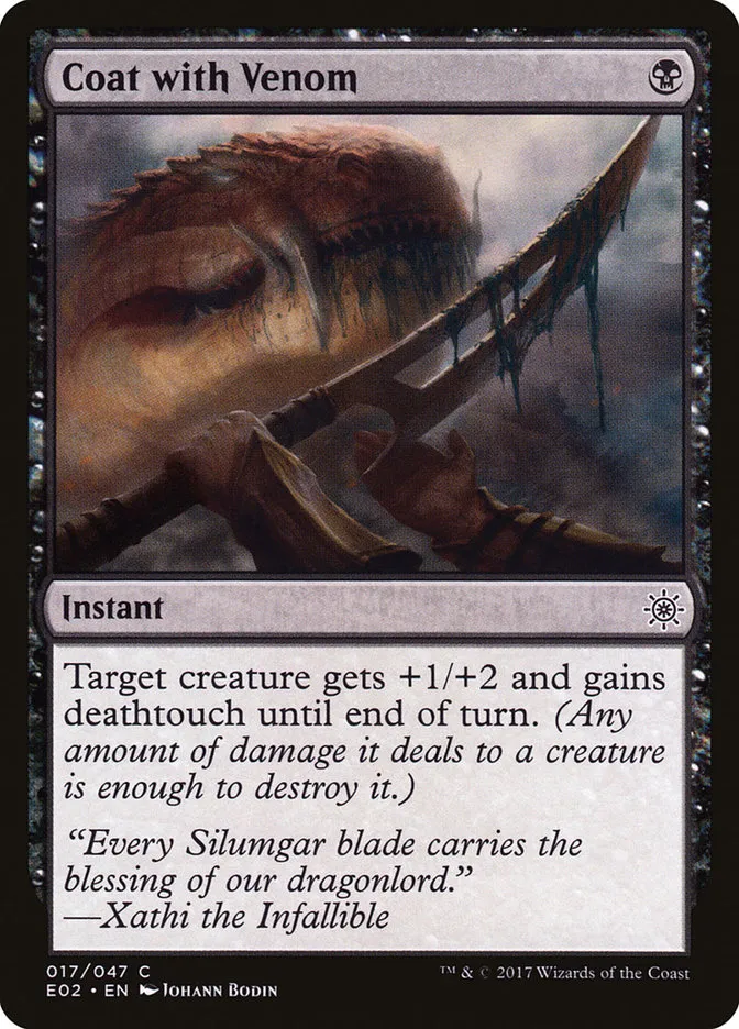 2017 Explorers of Ixalan Coat with Venom common #17 unlisted card image