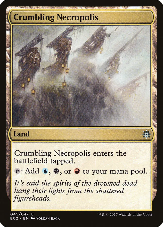 2017 Explorers of Ixalan Crumbling Necropolis uncommon #45 unlisted card image