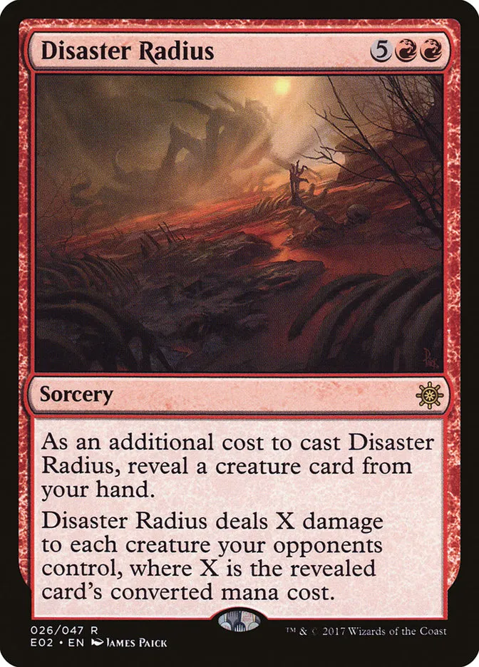 2017 Explorers of Ixalan Disaster Radius rare #26 unlisted card image