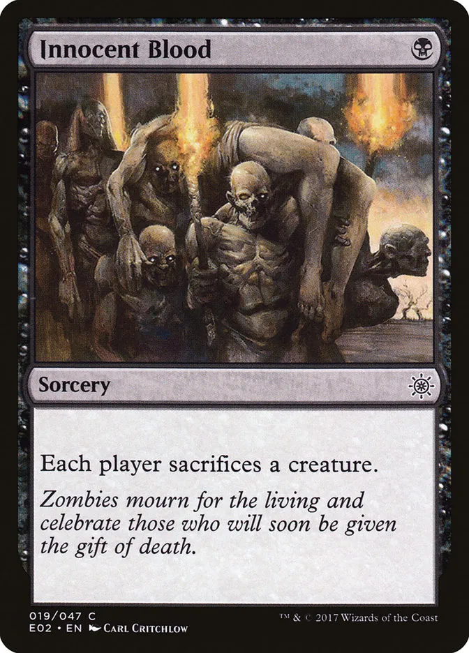 2017 Explorers of Ixalan Innocent Blood common #19 unlisted card image